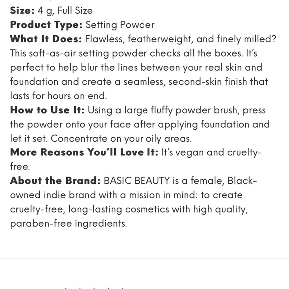 Basic Beauty Setting Powder in Translucent - Picture 2 of 3